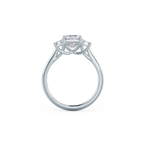 2.0 CT Emerald Moissanite Three Stones Engagement Ring