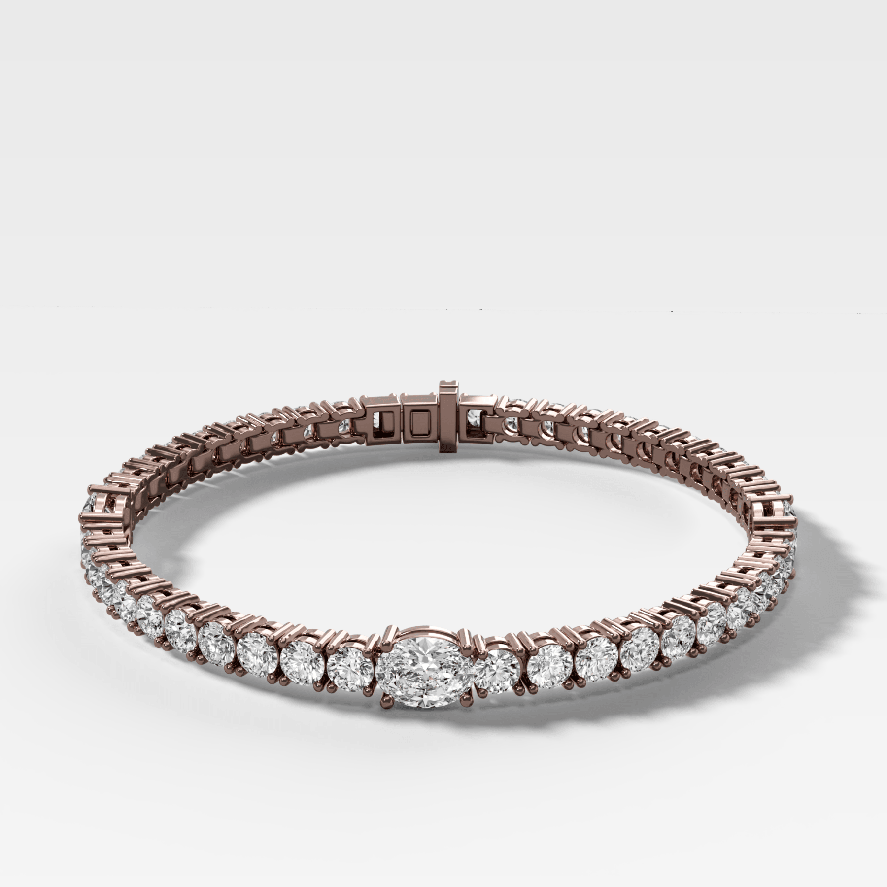 Triplet Oval Cut Tennis Bracelet (10.00 carat)