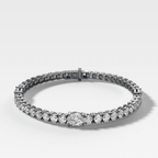 Triplet Oval Cut Tennis Bracelet (10.00 carat)