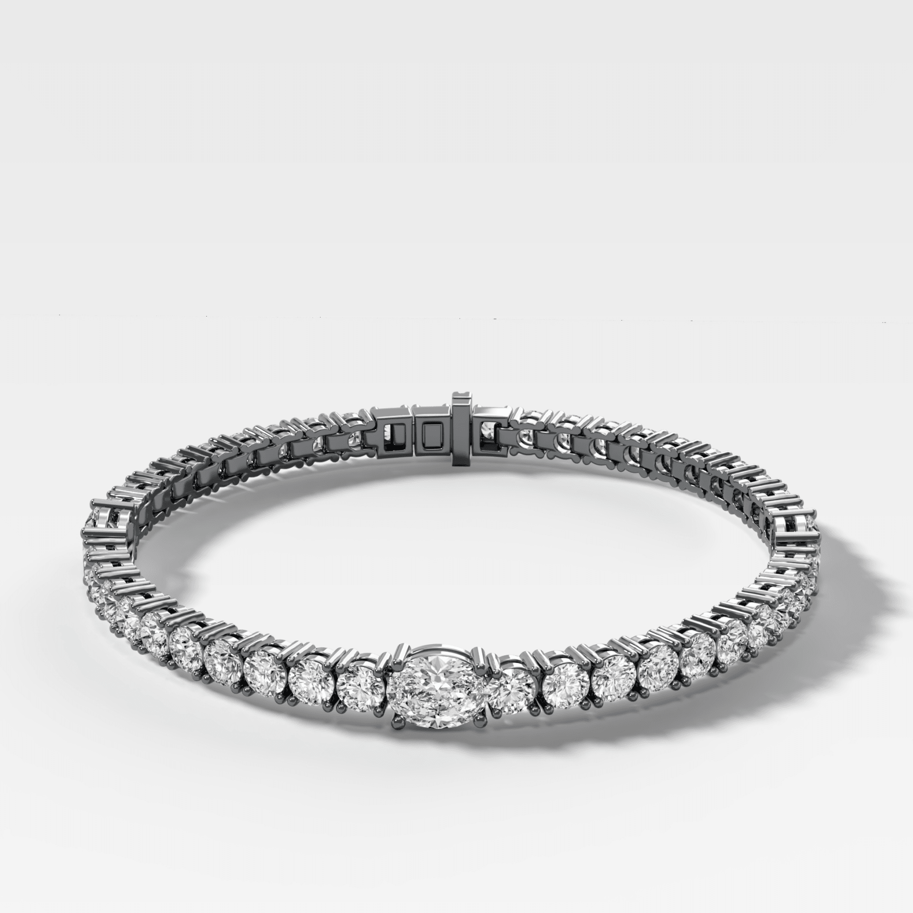 Triplet Oval Cut Tennis Bracelet (10.00 carat)