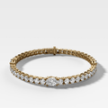 Triplet Oval Cut Tennis Bracelet (10.00 carat)
