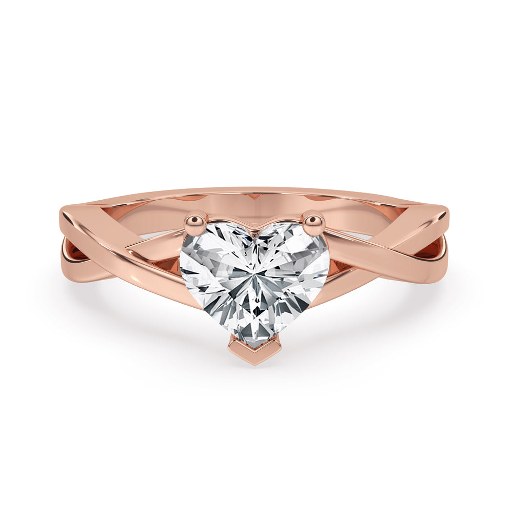 Heart Shape Ring Diamond With Classic Prong Setting Main image