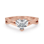 Heart Shape Ring Diamond With Classic Prong Setting