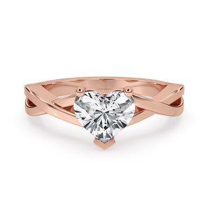 Heart Shape Ring Diamond With Classic Prong Setting