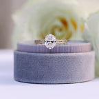 2.50 CT Oval Moissanite Pave Setting Engagement Ring