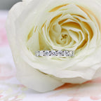 2.0 TCW Round Brilliant Cut Full Eternity Diamond Wedding Band