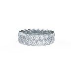 2.0 TCW Round Cut Two Row Setting Moissanite Wedding Band