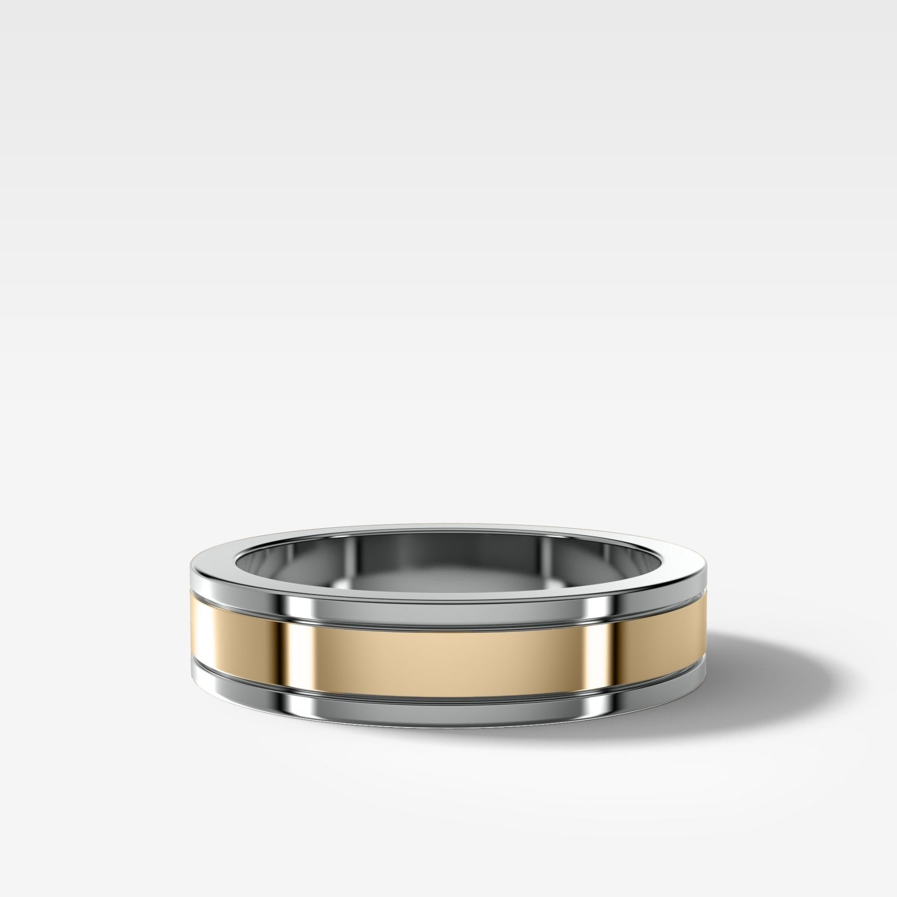 Two Tone Finest Wedding Band 5mm