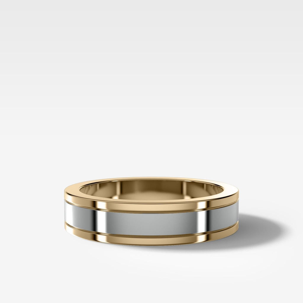 Two Tone Finest Wedding Band 5mm