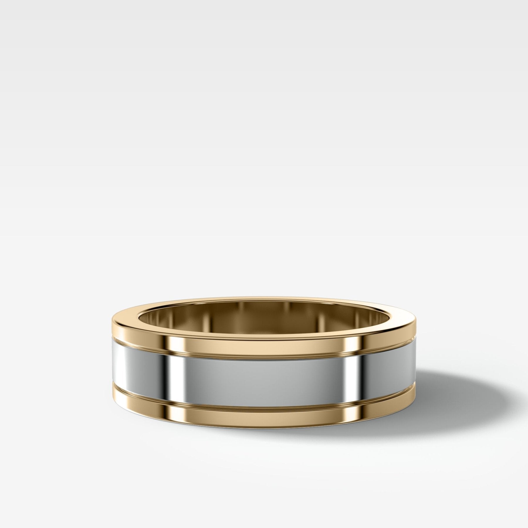 Two Tone Finest Wedding Band 6mm Main image