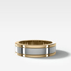 Two Tone Finest Wedding Band 6mm