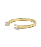 0.45CTW  Emerald  Cut Moissanite Unique Wedding Band