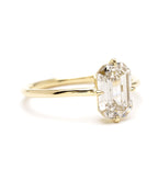 1.63 CT Emerald Cut Moissanite Solitaire Engagement Ring