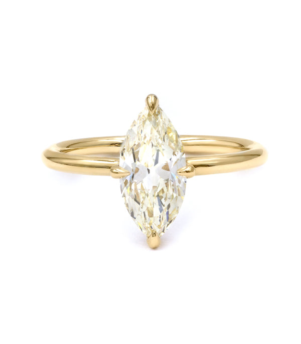 1.27 CT Marquise Cut Diamond Moissanite Hidden Halo Engagement Ring