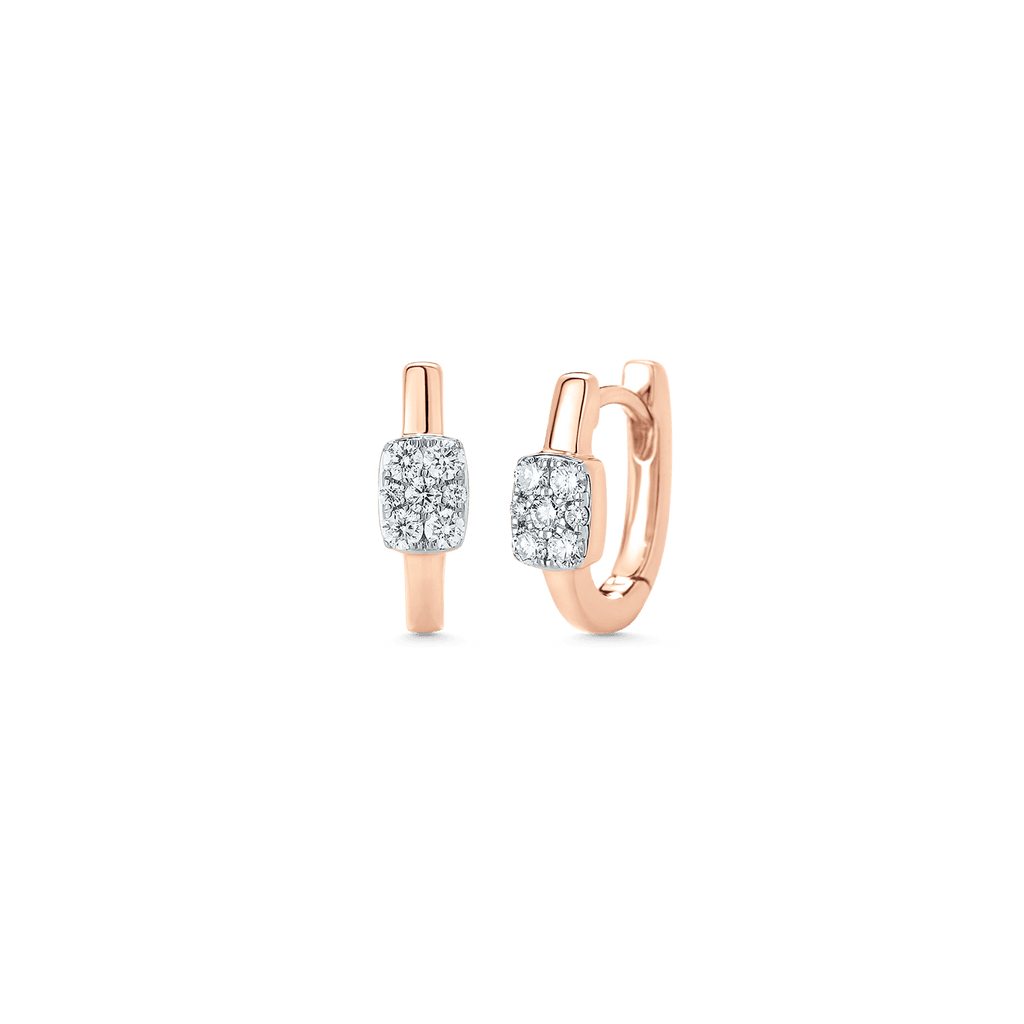 0.24 TCW Round Moissanite Diamond Huggie Earrings