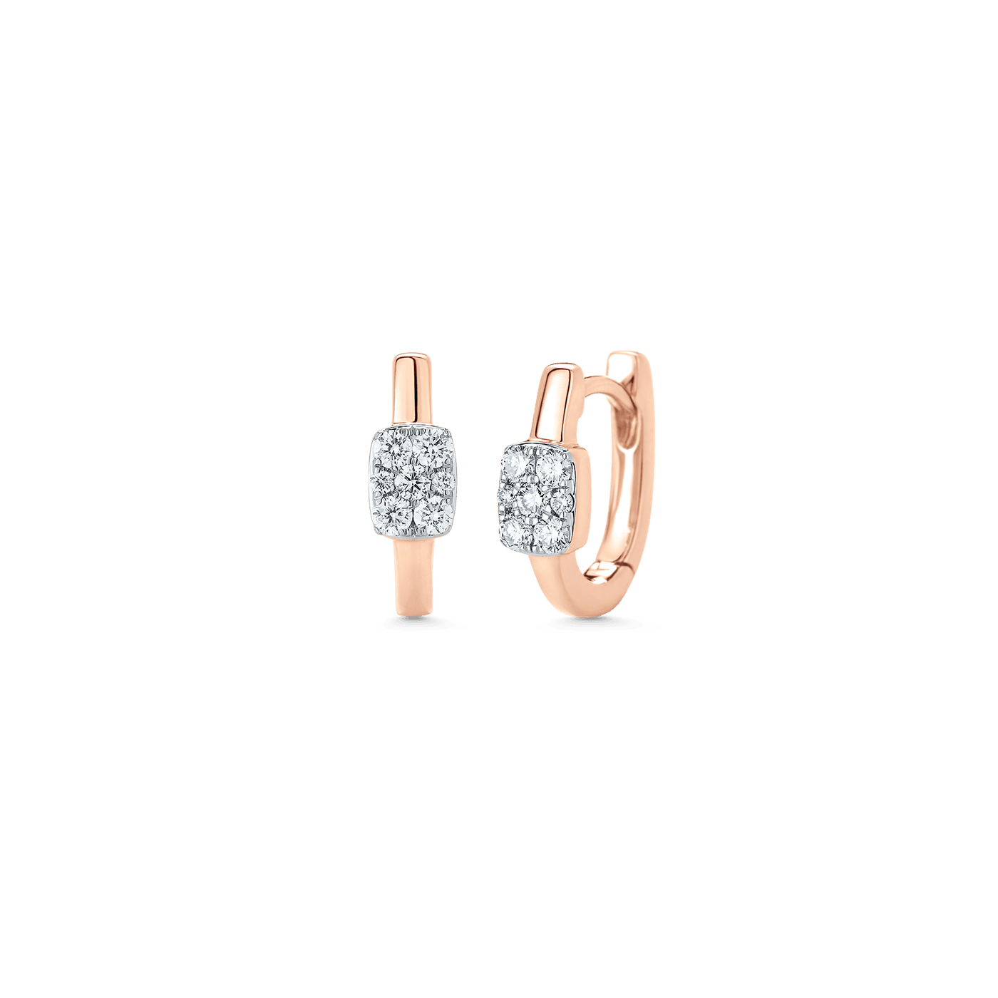 0.24 TCW Round Moissanite Diamond Huggie Earrings