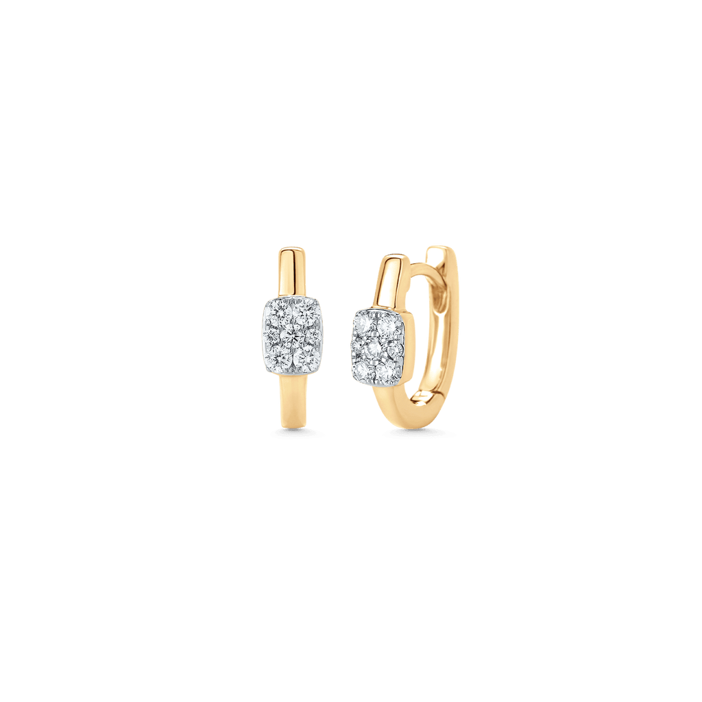 0.24 TCW Round Moissanite Diamond Huggie Earrings