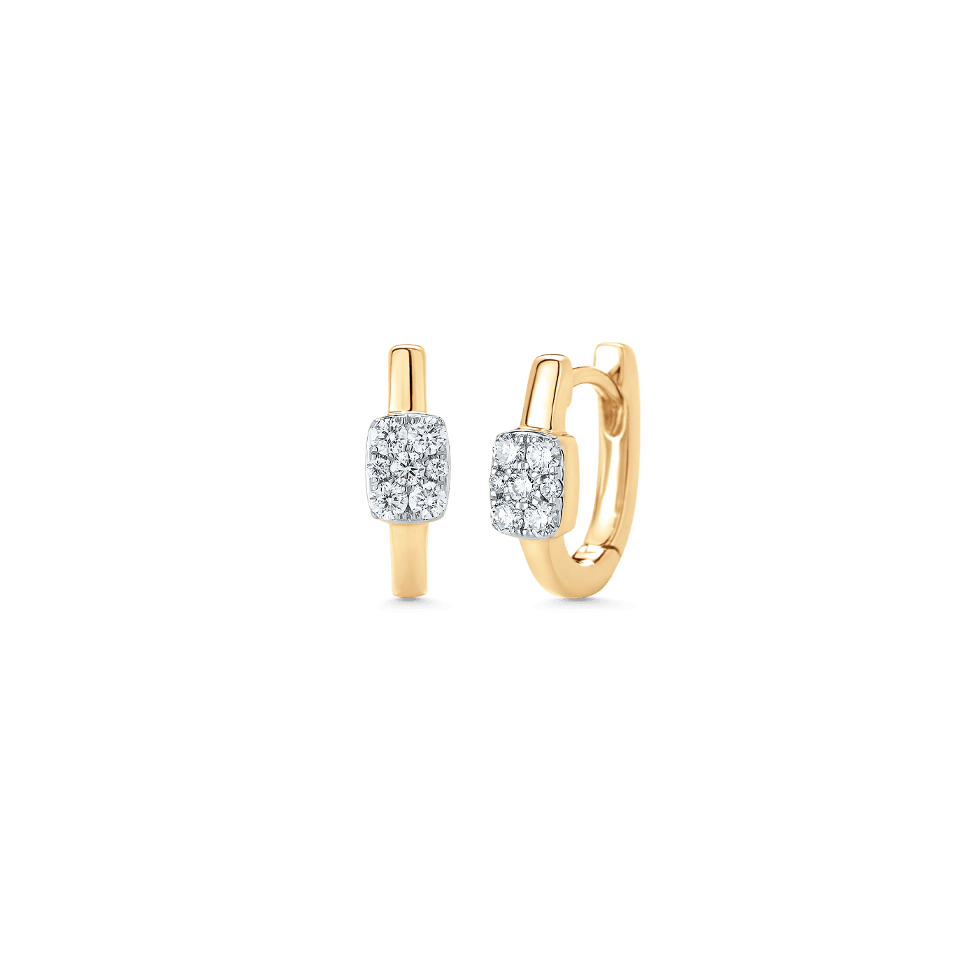 0.24 TCW Round Moissanite Diamond Huggie Earrings