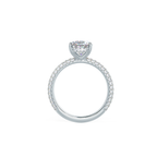 1.50 CT Oval Cut Moissanite Three Side Pave Setting Engagement Ring