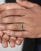 CABARRUS Two-Tone Gold Ring with 0.85ct Black Diamonds