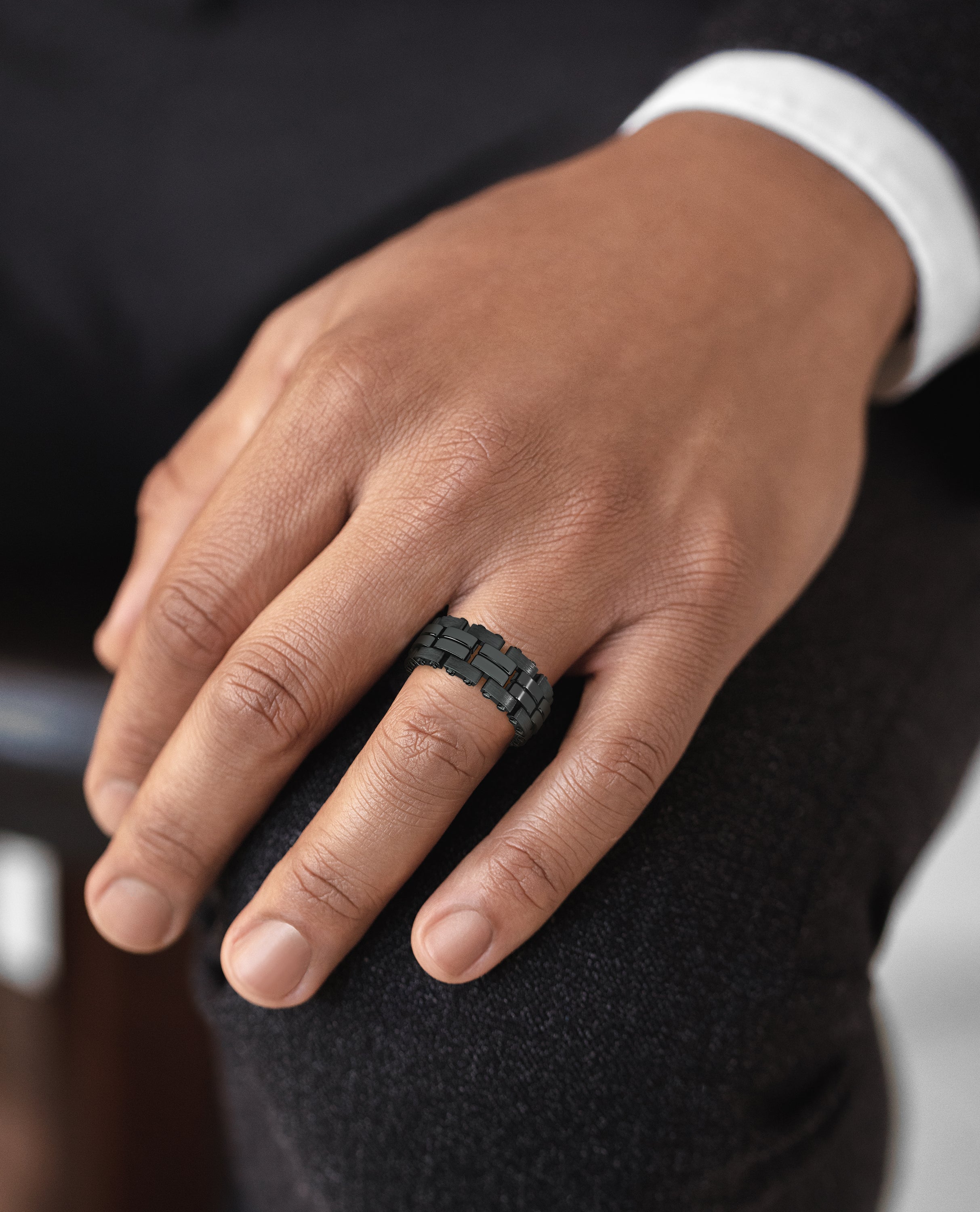 GETCHELL EverBlak Black Gold Ring - Wide Version