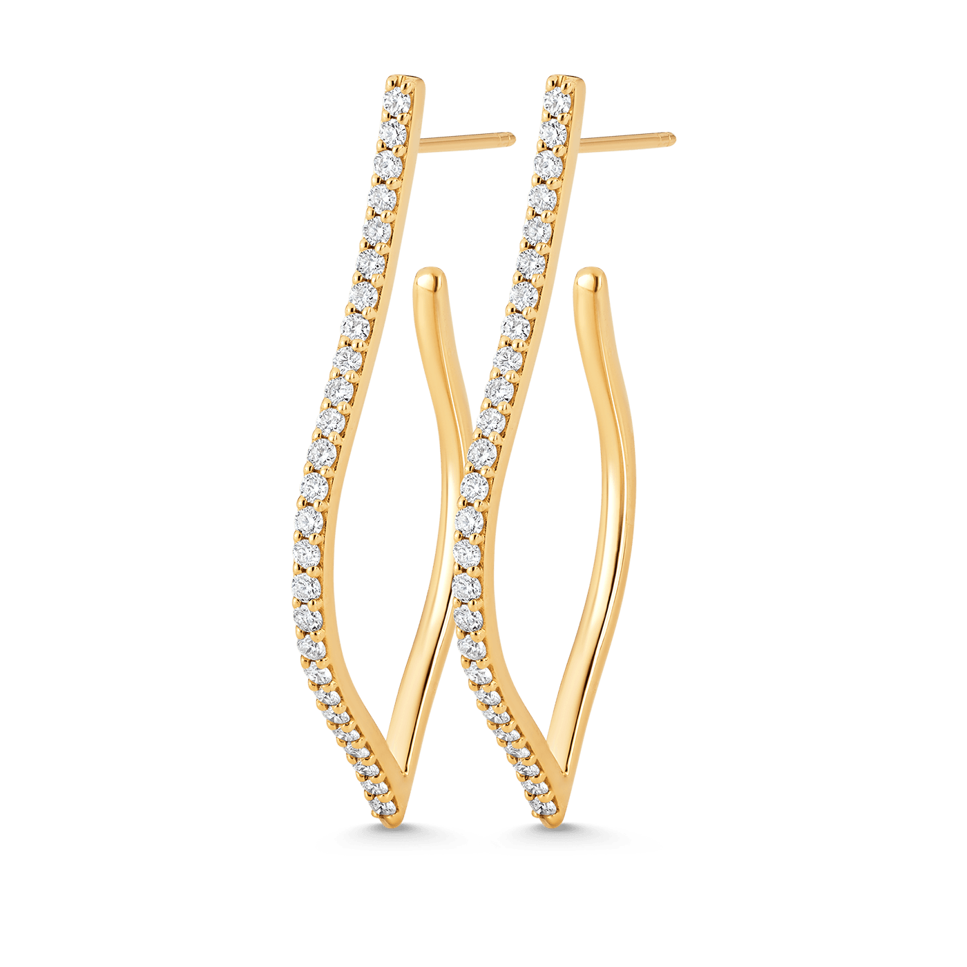 0.73 TCW Round Moissanite Diamond Hoop Earrings