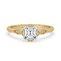Asscher Cut Diamond Ring With Side Stones