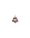 Violet Charm Flower Birth Jewelry,  Special Gift for Birth