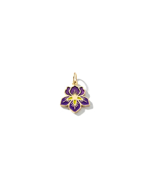 Violet Charm Flower Birth Jewelry,  Special Gift for Birth