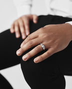 VULTURE Comfort Fit Men's Gold Solitaire Engagement Ring with 2.10ct Diamonds