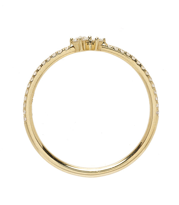0.4CTW  Round Cut Moissanite Halo Unique Wedding Band