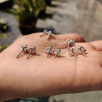 Round Cut Moissanite Stud Earrings