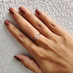 Marquise Solitaire Engagement Ring With Knife Edge Shank