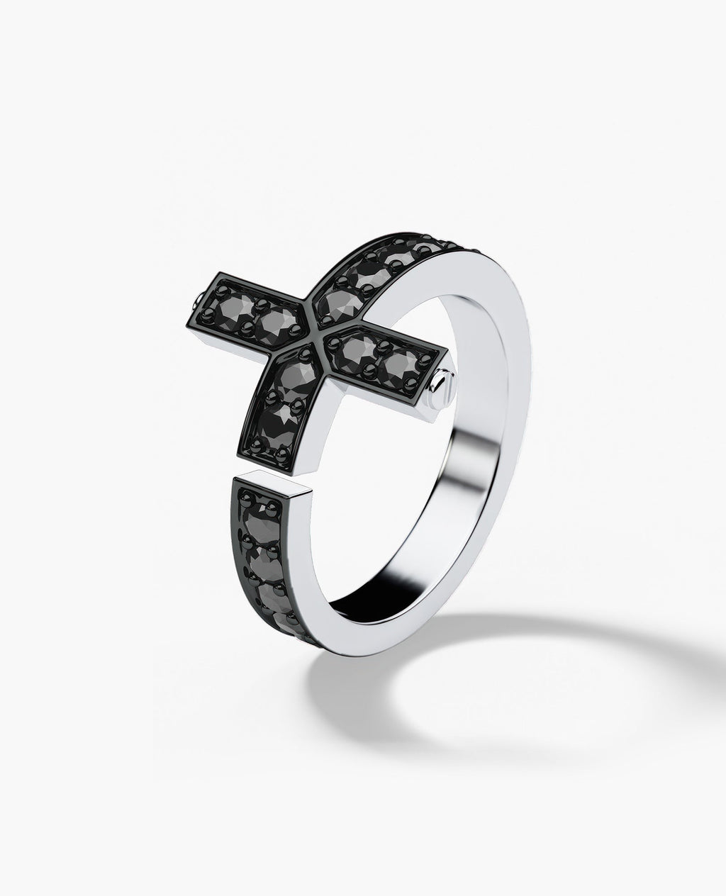 CROSS Gold Ring with 1.45ct Black Diamonds
