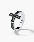 CROSS Gold Ring with 1.45ct Black Diamonds