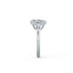 2.25 CT Oval Moissanite Three Stone Stones Engagement Ring