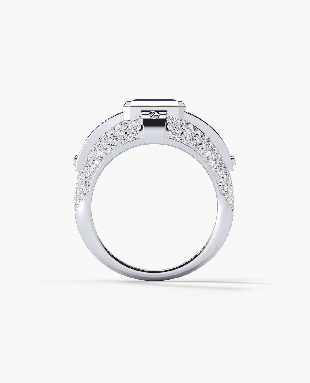 CARLIN Gold Signet Ring with 3.10ct Sapphires and Diamonds