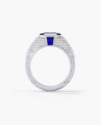 ROCHESTER Gold Signet Ring with 11.30ct Sapphires and Diamonds