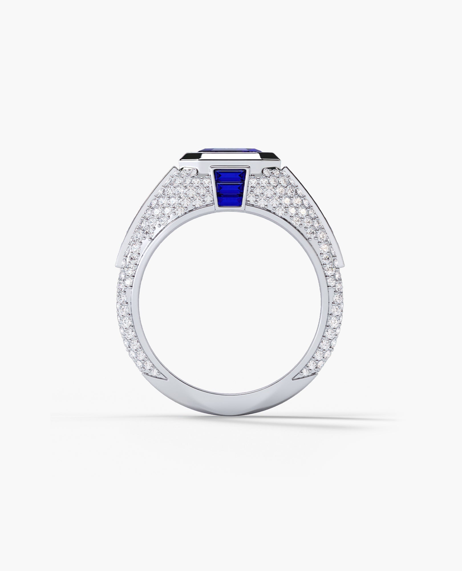 ROCHESTER Gold Signet Ring with 11.30ct Sapphires and Diamonds