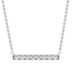 0.24 CT Round Cut Moissanite Bar Setting Necklace