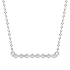 0.24 CT Round Cut Moissanite Shared Prong Necklace