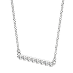 0.24 CT Round Cut Moissanite Shared Prong Necklace