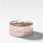 Wide Flat Diamond Pavé Eternity Band
