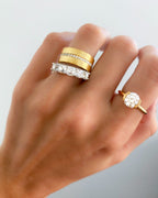 Wide Flat Diamond Pavé Eternity Band
