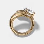 Wrap Engagement Ring with Asscher Cut Diamond