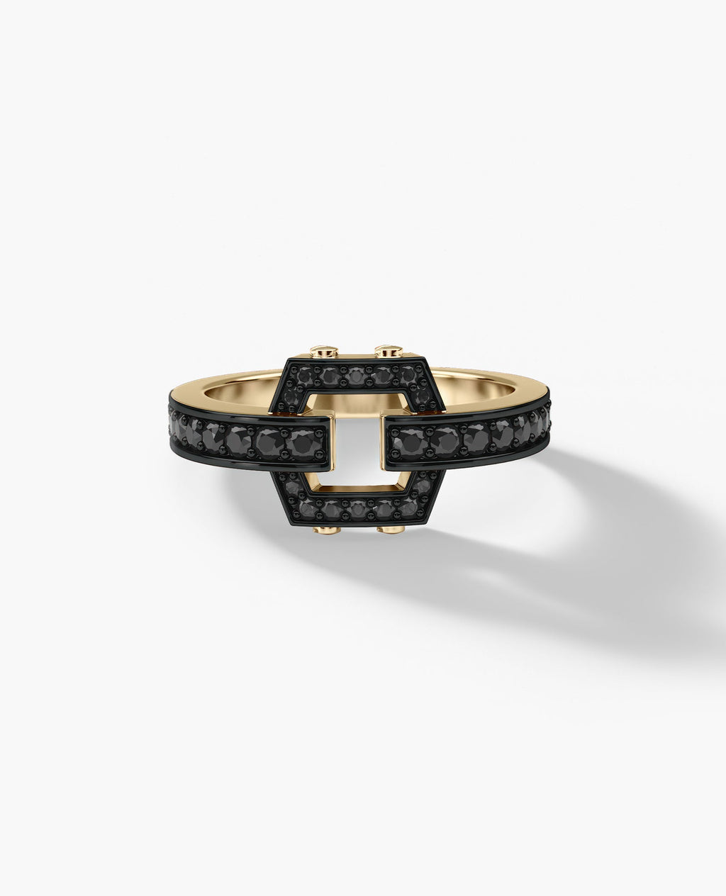 NORTHSTAR MINI Gold Ring with 0.50ct Black Diamonds