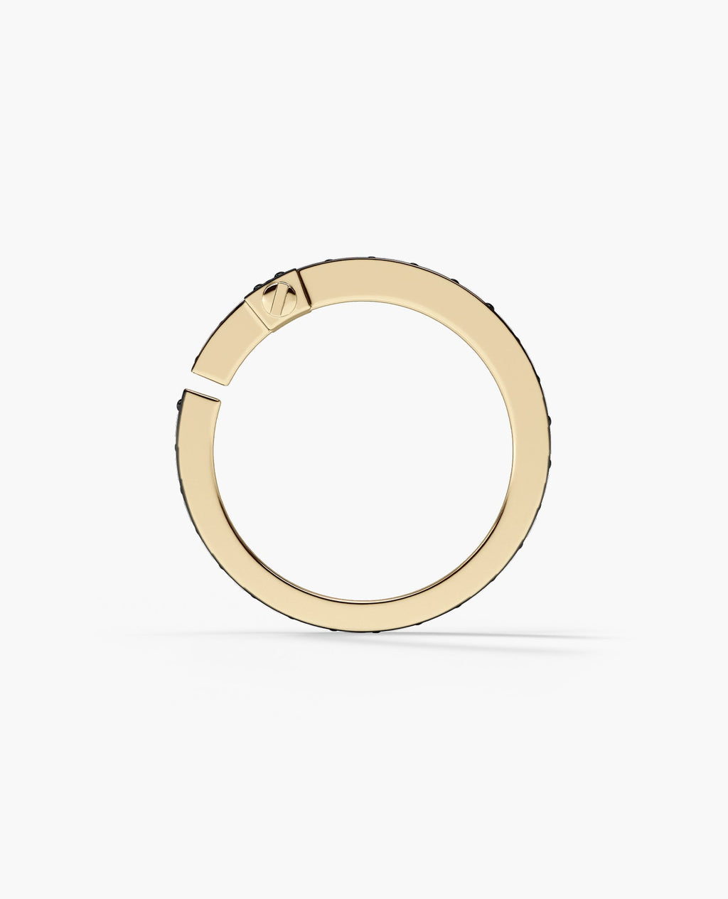 CROSS Gold Ring with 1.45ct Black Diamonds