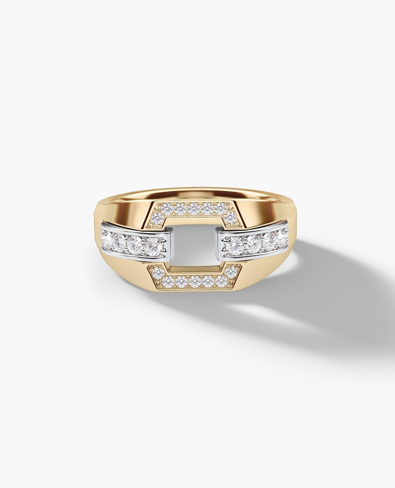 NORTHSTAR Gold Signet Ring with 0.30ct Diamonds