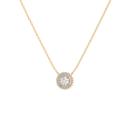 0.50 CT Round Brilliant Cut Moissanite Halo Necklace