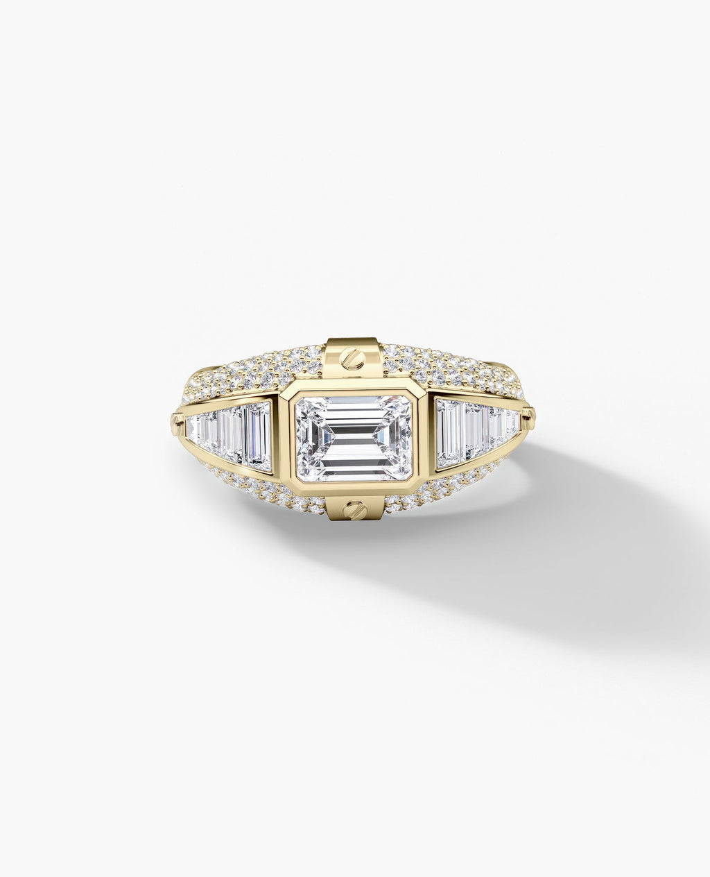 CARLIN Gold Signet Ring with 3.10ct Diamonds